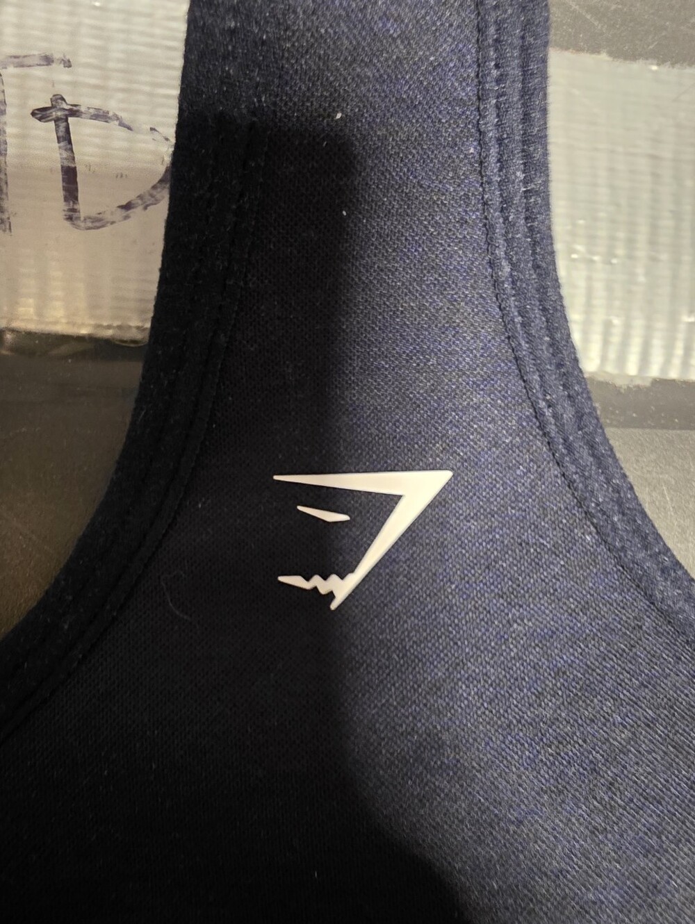 Gymshark ($70) Seamless Longline Athletic Sports Bra Navy Workout Crop Top - Picture 4 of 6